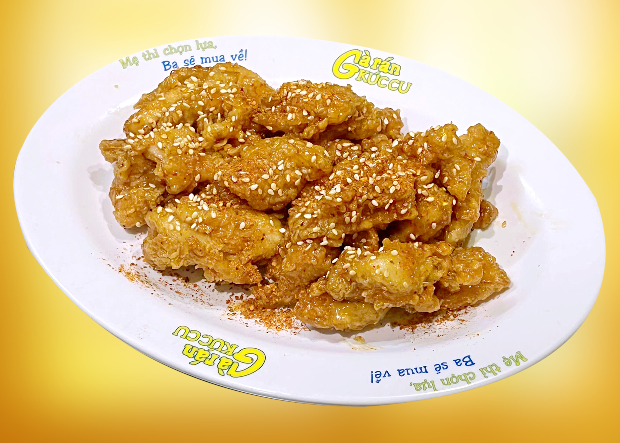 Gà không xương chiên xào sốt Mala (tê cay)